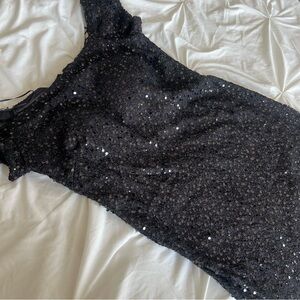 Black Sequin Ashley Stewart "Nightway Dress."